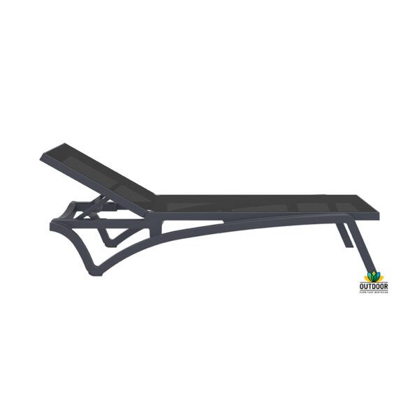 Pacific Sun Lounger Anthracite Black