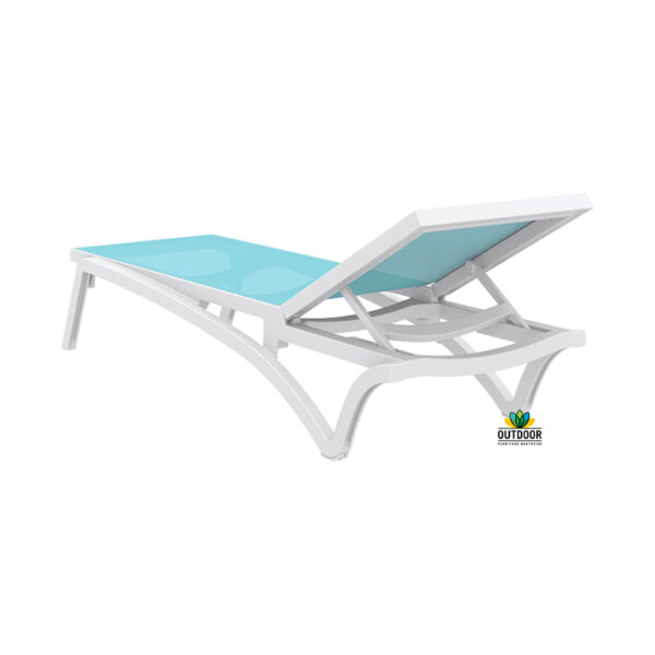 Pacific Sun Lounger White Turquoise