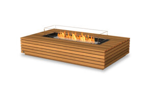 Wharf EcoSmart Fire Table Teak Glass