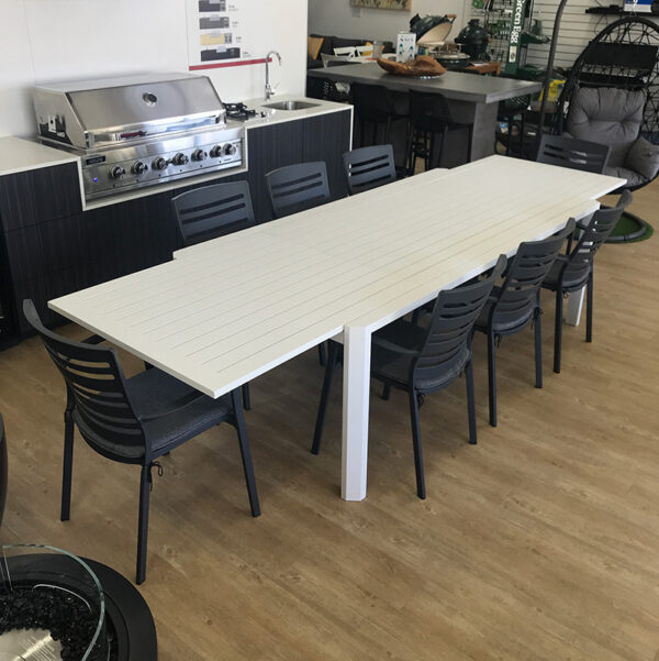 Portsea Aluminium Extension Table White